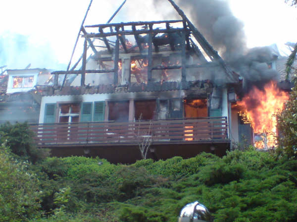 Feu de la Villa Wagner Mutzig le 04/05/2009